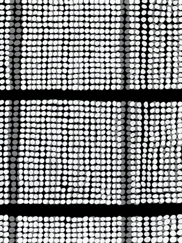 NETWORKING 8 (SERIES), PRETO E BRANCO GEOMETRICO MODERNO CIRCULOS ABSTRATO MINIMALISTA URBANO SKETCH