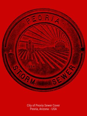 CITY OF POERIA SEWER COVER - ARTE EM TAMPA DE BUEIRO