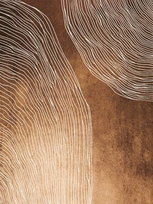 IN FLUX 2 COBRE LARANJA, MODERNO SKETCH ORGANICO LINHAS METALLICO ABSTRATO