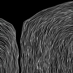 IN FLUX 1 QUADRADO PRETO E BRANCO, MODERNO MINIMALISTA LINHAS SKETCH