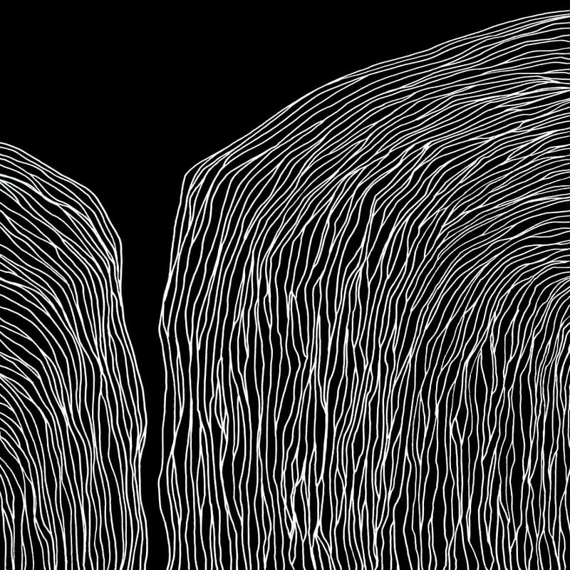 IN FLUX 1 QUADRADO PRETO E BRANCO, MODERNO MINIMALISTA LINHAS SKETCH