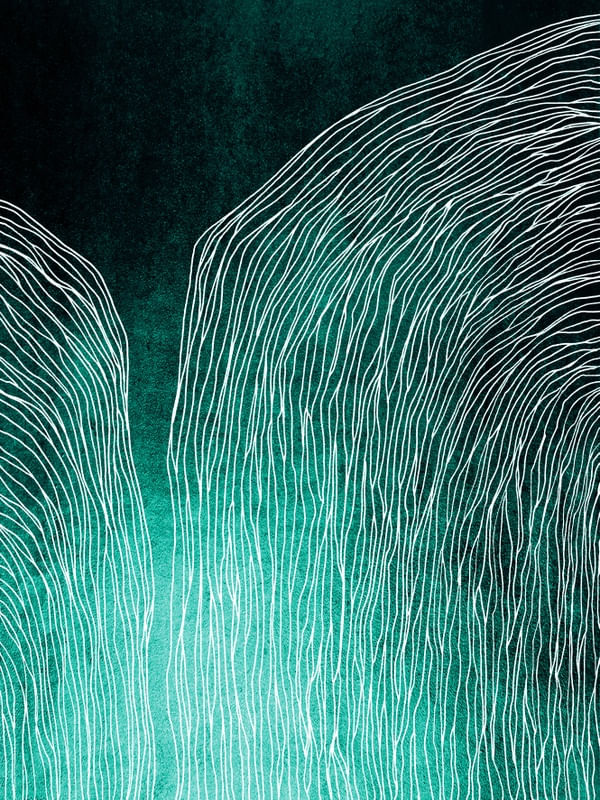 IN FLUX 1 ESMERALDA VERDE, MODERNO SKETCH ORGANICO LINHAS METALLICO ABSTRATO