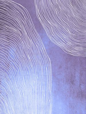IN FLUX 2 LAVANDA PASTEL ROXO, MODERNO SKETCH ORGANICO LINHAS METALLICO ABSTRATO