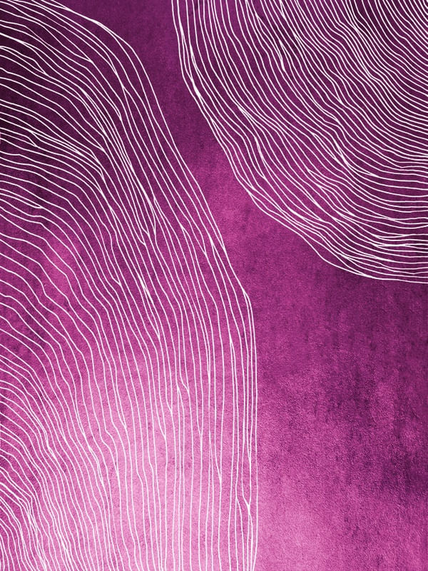 IN FLUX 2 FUCSIA MAGENTA, MODERNO SKETCH ORGANICO LINHAS METALLICO ABSTRATO