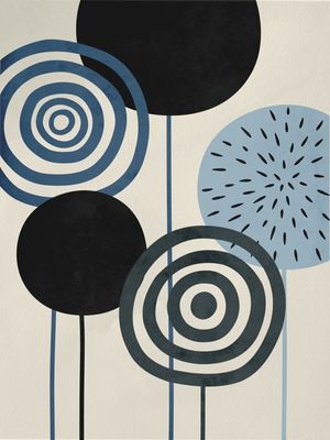 FLORES ABSTRATAS AZUL 2