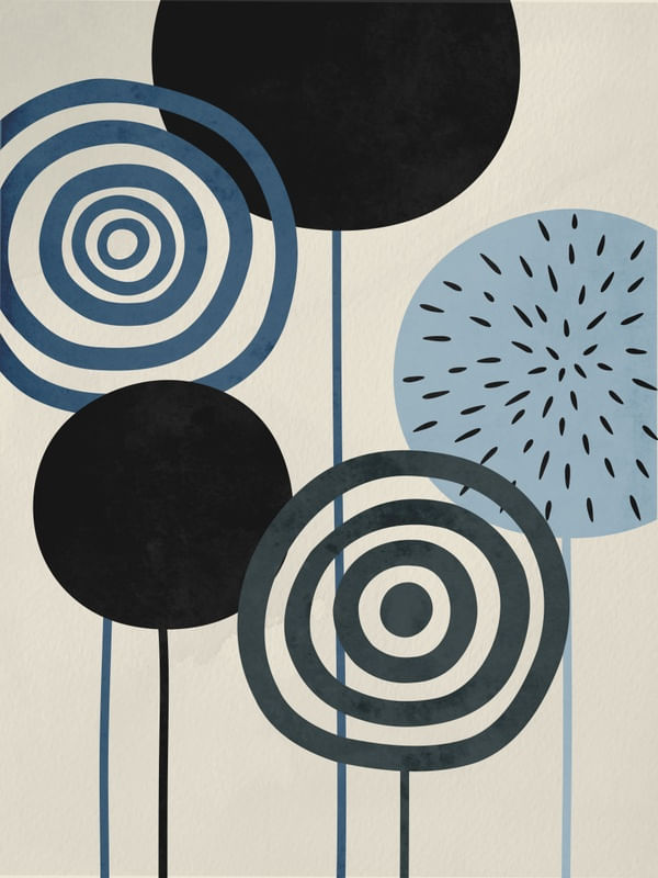 FLORES ABSTRATAS AZUL 2