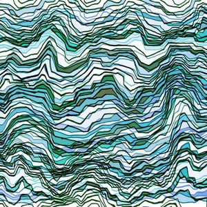 KALEIDOSCOPE MOUNTAINS 3, MODERNO LINHAS SKETCH QUADRADO MONTANHAS ABSTRATO