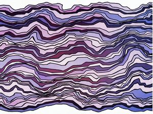 WAVES UPON WAVES 3, ONDAS OCEANO DE PRAIA FLUXO LINHAS MODERNO COLORIDO SKETCH