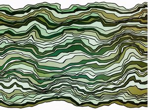 WAVES UPON WAVES 4, ONDAS OCEANO DE PRAIA FLUXO LINHAS MODERNO COLORIDO SKETCH