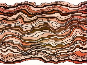 WAVES UPON WAVES 5, ONDAS OCEANO DE PRAIA FLUXO LINHAS MODERNO COLORIDO SKETCH