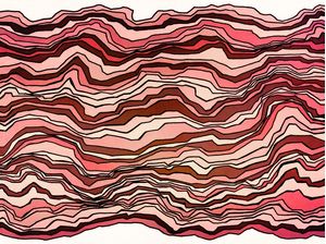 WAVES UPON WAVES 6, ONDAS OCEANO DE PRAIA FLUXO LINHAS MODERNO COLORIDO SKETCH
