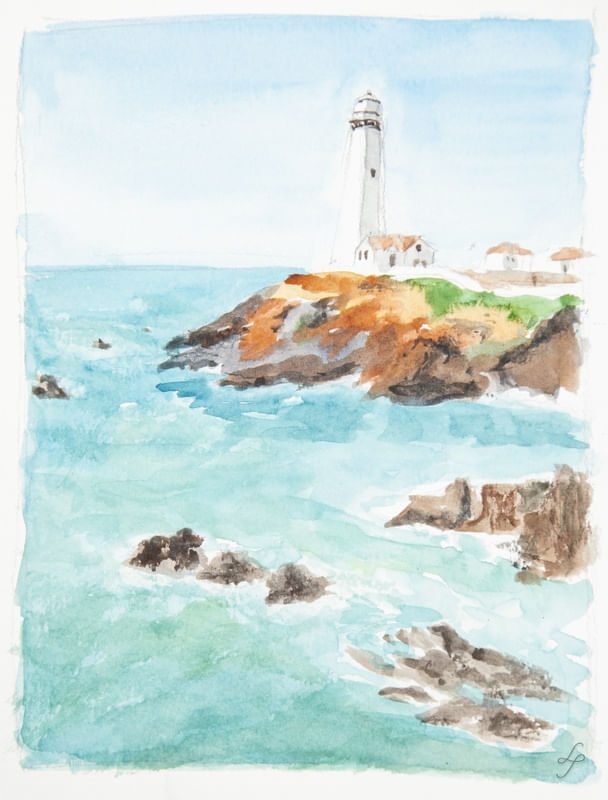 FAROL, MAR E AQUARELA