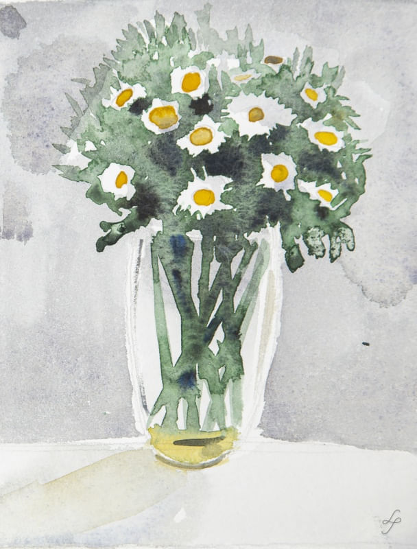 JARRO COM FLORES EM AQUARELA