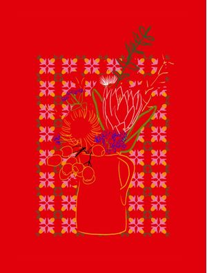ARRANJO NO QUARTO VERMELHO