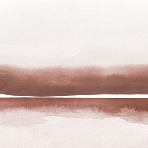 TERRACOTTA WATERCOLOR LANDSCAPE - SQUARE