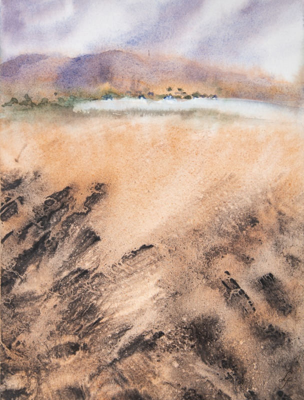 PAISAGEM ABSTRATA EM AQUARELA 02