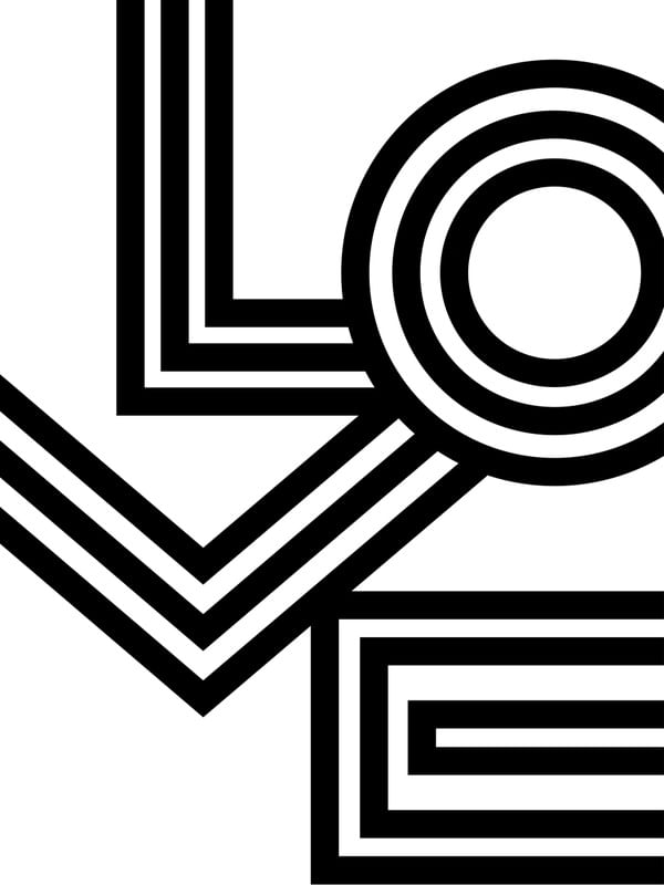 GEOMETRICO LINHAS MINIMALISTA LOVE - 37A1