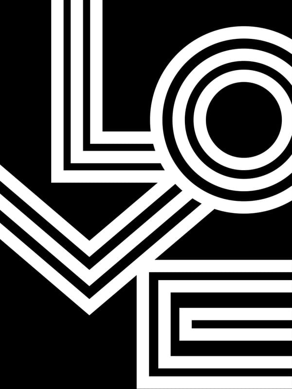 GEOMETRICO LINHAS MINIMALISTA LOVE - 37A2