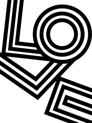 GEOMETRICO LINHAS MINIMALISTA LOVE - 37B1