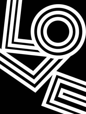 GEOMETRICO LINHAS MINIMALISTA LOVE - 37B2