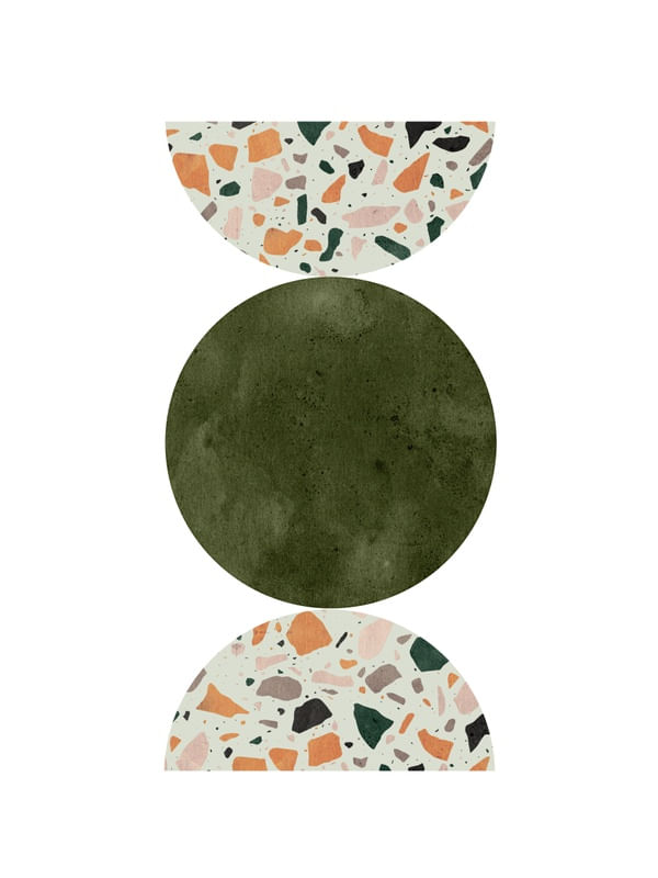 TERRAZZO GREEN CIRCLE