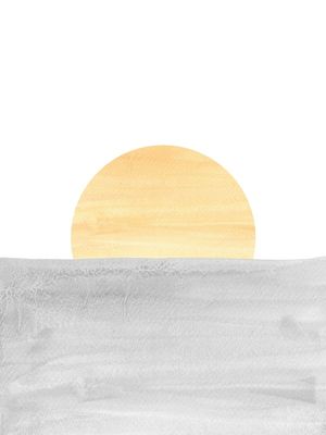 MID CENTURY GRAY WATERCOLOR