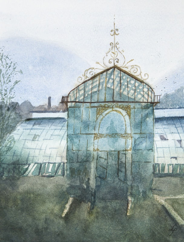 ESTUFA DE VIDRO EM AQUARELA