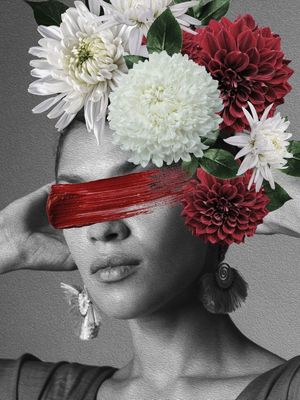 MULHER COM FLORES NA CABEÇA - DÍPTICO I