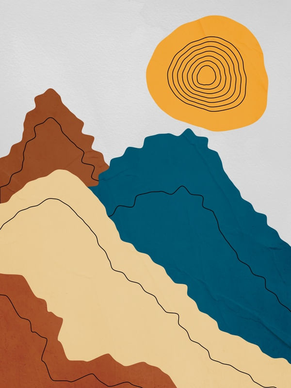 PAISAGEM EM COLAGEM ABSTRATA 1