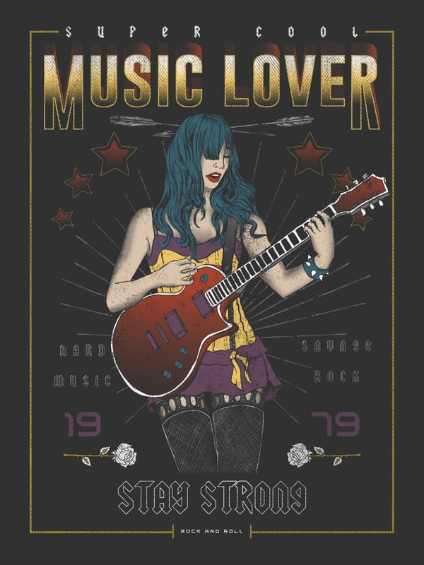 MULHER ROCK GUITARRA