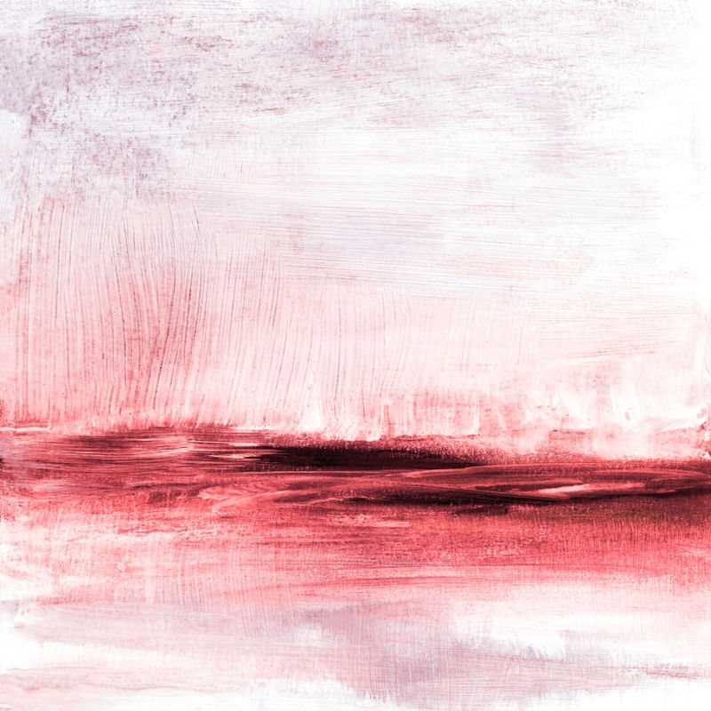DIRECT PATH 4, ROSA MINIMALISTA PAISAGEM ABSTRATO MODERNO PANORAMA PINTURA ELEGANTE