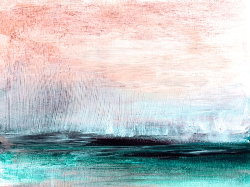 SIMPLE PROSPECT 1, MINIMALISTA ABSTRATO COLORIDO MODERNO PAISAGEM PINTURA