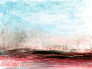 SIMPLE PROSPECT 4, MINIMALISTA ABSTRATO COLORIDO MODERNO PAISAGEM PINTURA