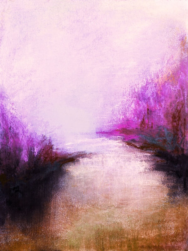 THE MARSHLANDS 5, COLORIDO NATUREZA PAISAGEM ABSTRATO ELEGANTE PINTURA