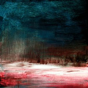 NIGHT VISION 1, INDIGO AZUL VERMELHO ATMOSFERICO MODERNO ABSTRATO PINTURA