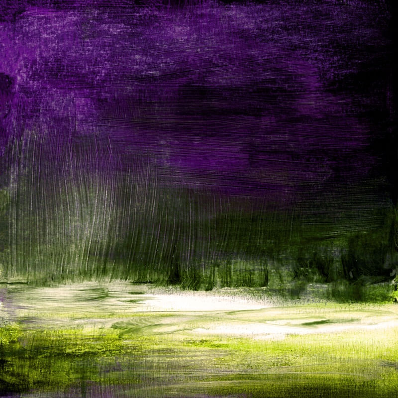 NIGHT VISION 4, TOLET ROXO VERDE ATMOSFERICO MODERNO ABSTRATO PINTURA