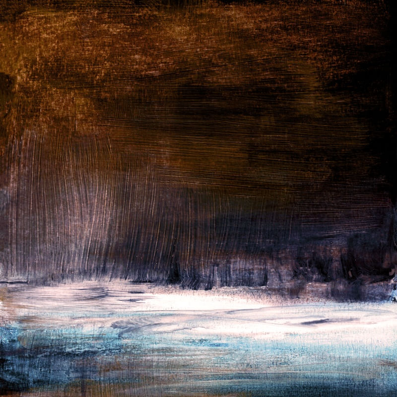 NIGHT VISION 5, MARROM AGUA ROXO ATMOSFERICO MODERNO ABSTRATO PINTURA