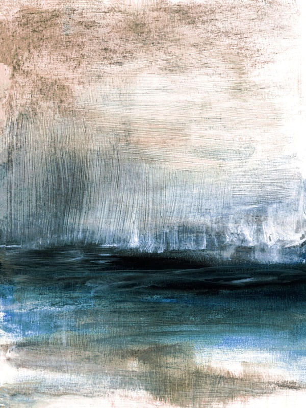 MOODY MOORS 2, ABSTRATO ORGANICO PAISAGEM ATMOSFERICO MINIMALISTA PINTURA