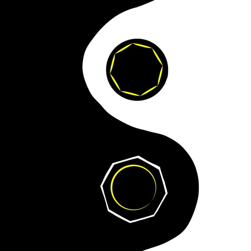 YIN E YANG ABSTRATO