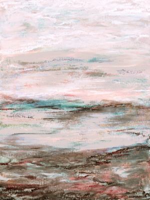 DRIFTING 3, ABSTRATO ORGANICO ELEGANTE OCEANO ONDAS COSTEIRO DE PRAIA PINTURA