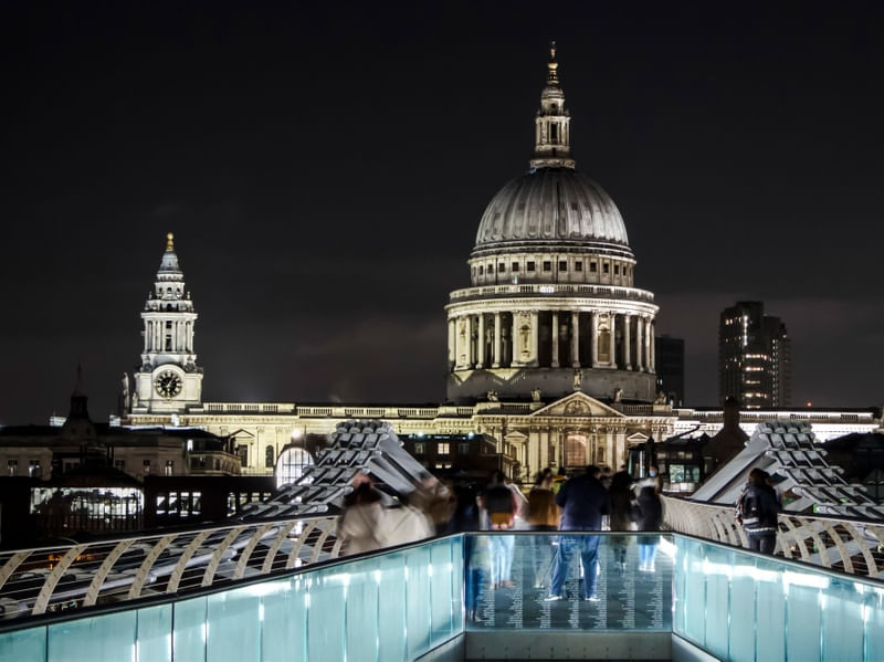 OVER THE MILLENNIUM BRIDGE, LONDON