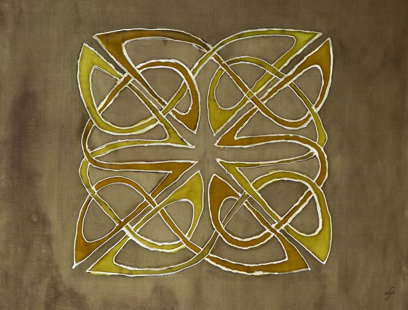 MANDALA CELTA EM TECIDO