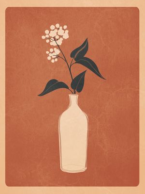 MINIMAL ABSTRACT ART VASE FLOWER 11