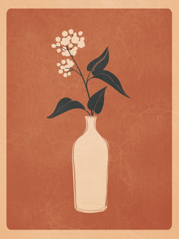 MINIMAL ABSTRACT ART VASE FLOWER 11