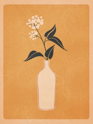 MINIMAL ABSTRACT ART VASE FLOWER 12