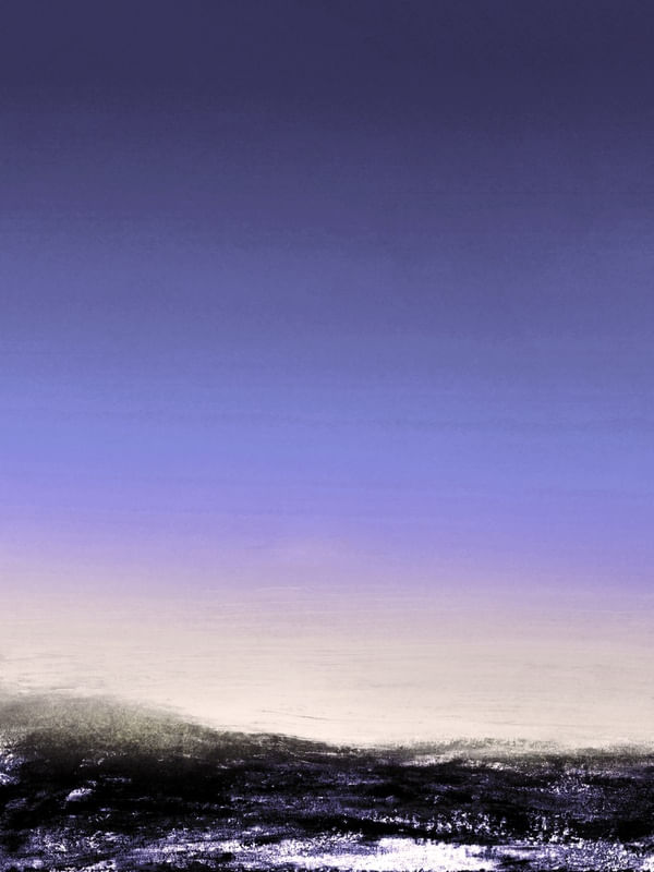 SKYFALL 5, VERY PERI PERVINCA LAVANDA ABSTRATO PAISAGEM MODERNO MINIMALISTA PANORAMA