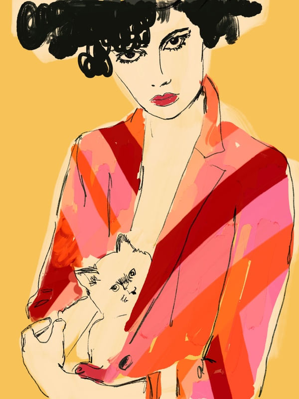 WOMAN WITH CAT 2