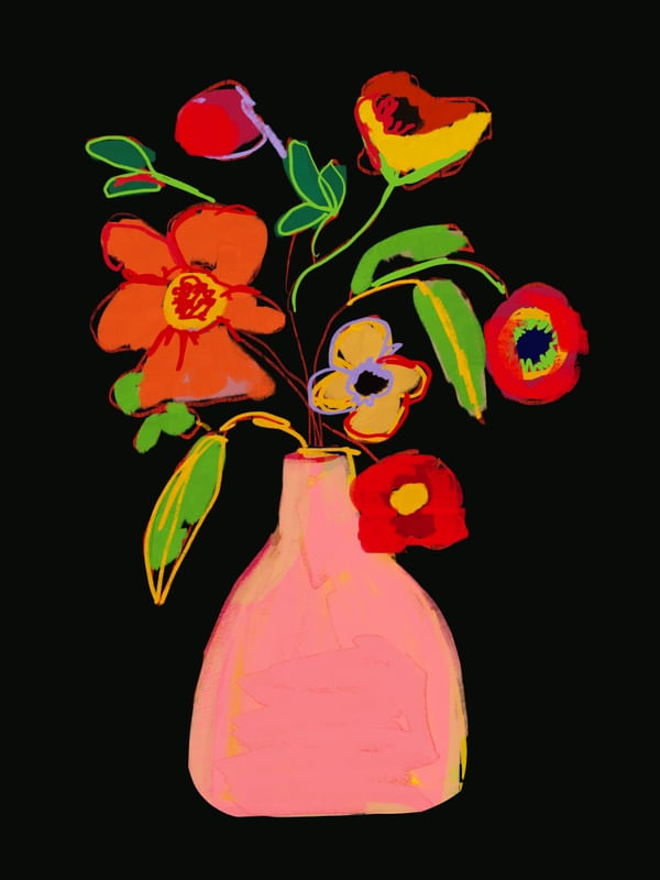 COLORFUL FLOWER IN VASE 3