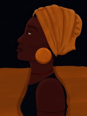 MULHER NEGRA DE TURBANTE