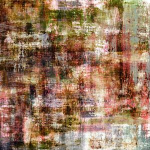 GRUNGE STROKES 3, FERRUGEM VERDE ABSTRATO QUADRADO